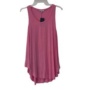 NWT Splendid Women's Pink Ribbed Flare Fashion Tank Top Size Medium $70 K319